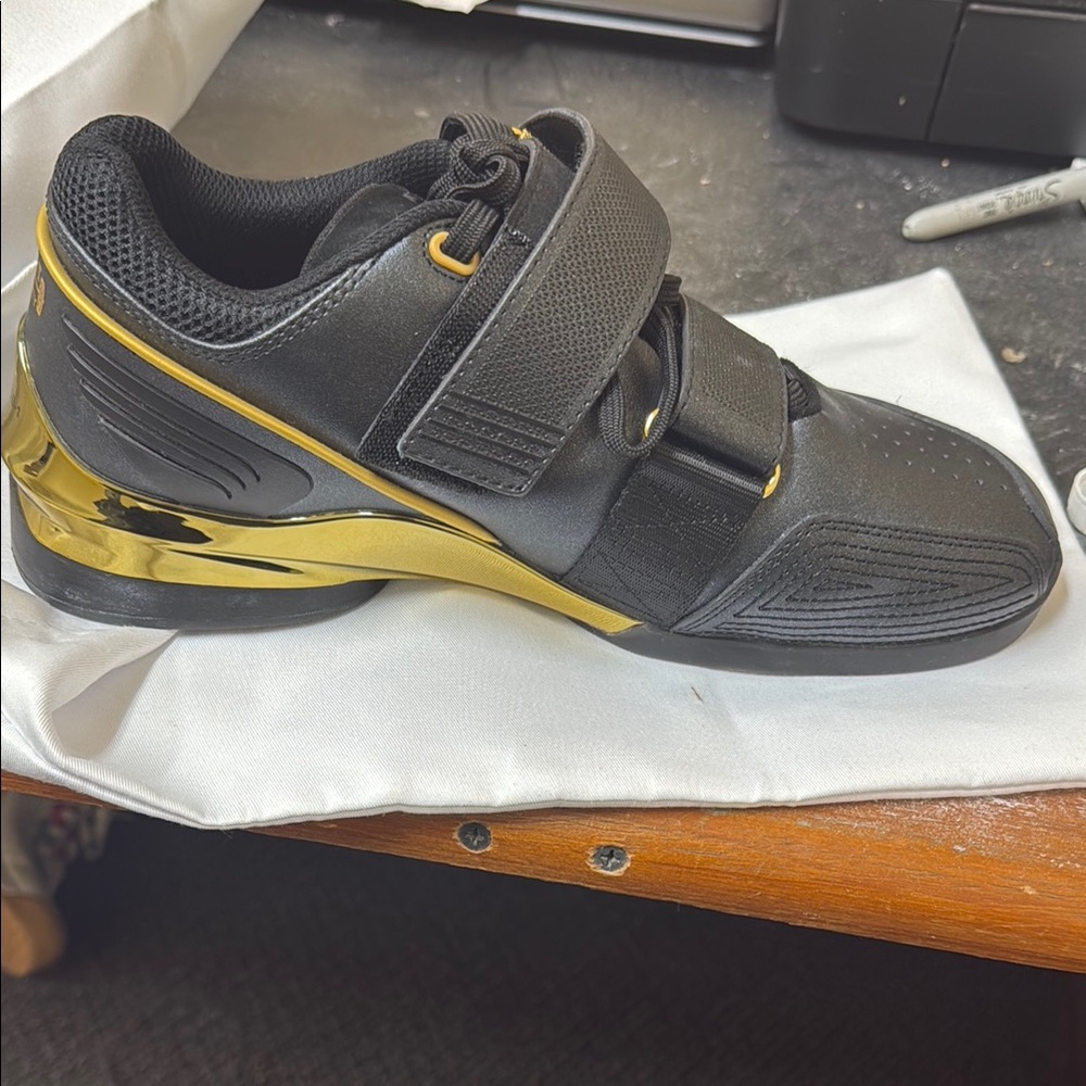 Black and Gold Men's Athletic Shoes